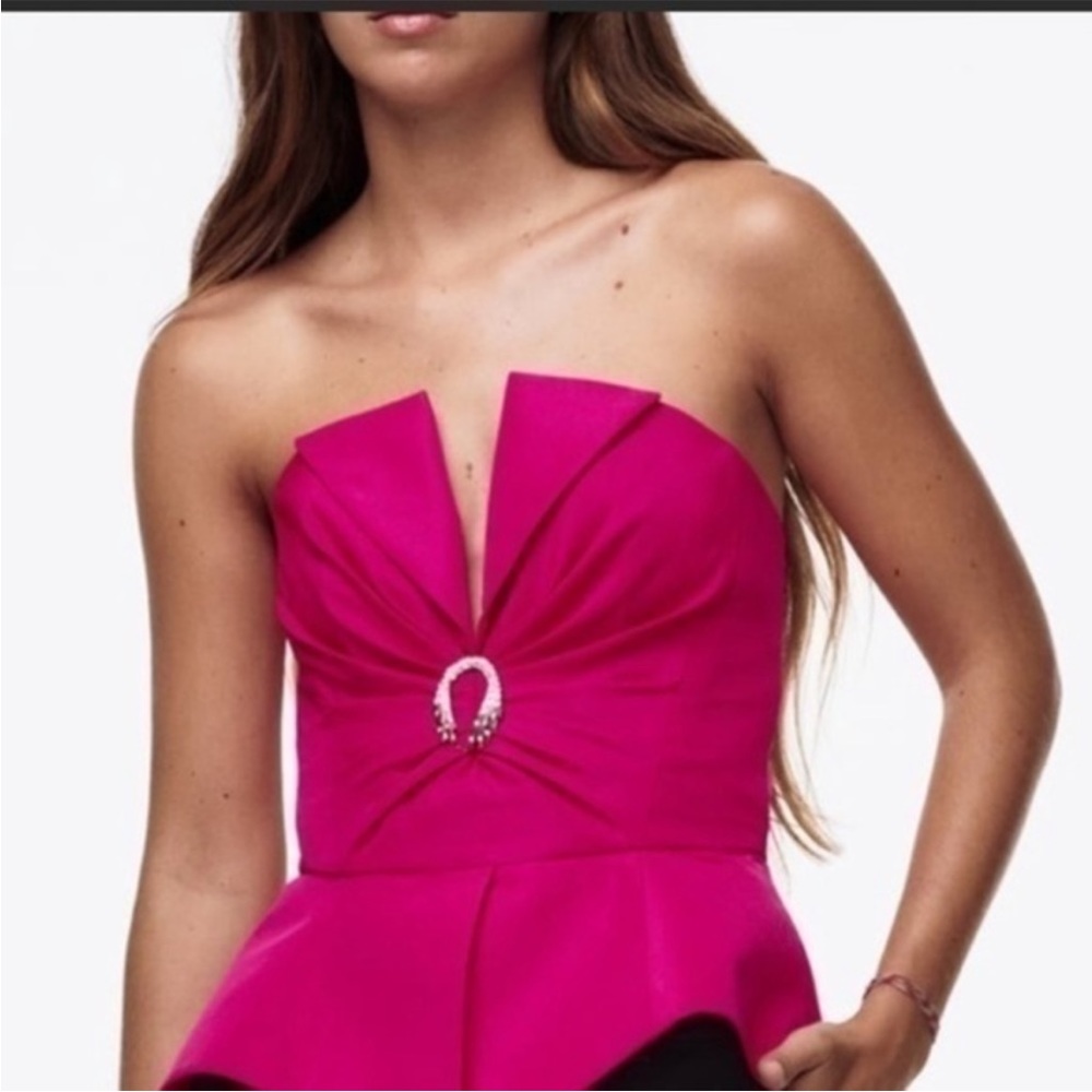 NWT $129 Zara bustier top small fuchsia LIMITED EDITION SIZE XS 7747/660 - Picture 8 of 17